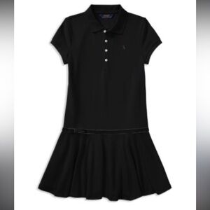 GIRLS BLACK POLO RALPH LAUREN DRESS NWT SIZE SMALL (7) COTTON BLEND